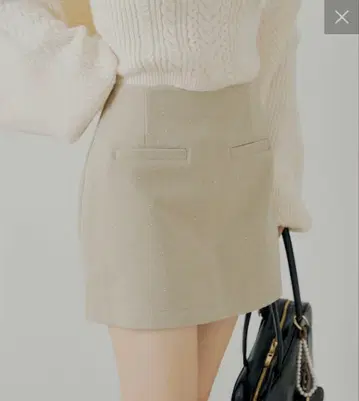 chico 큐빅 사다리꼴 타이트 미니 스커트