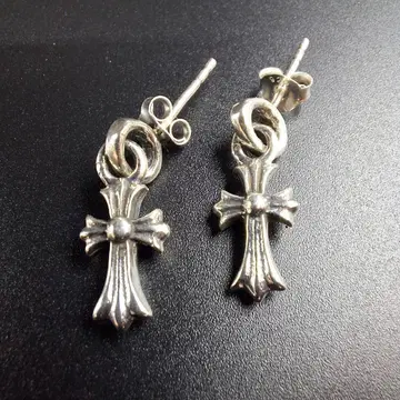 실버 크로스형 귀걸이 (양쪽 귀용)