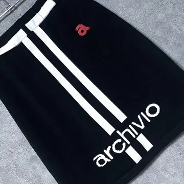 ARCHIVIO 알치비오 니트 스커트 블랙 화이트 36 의류