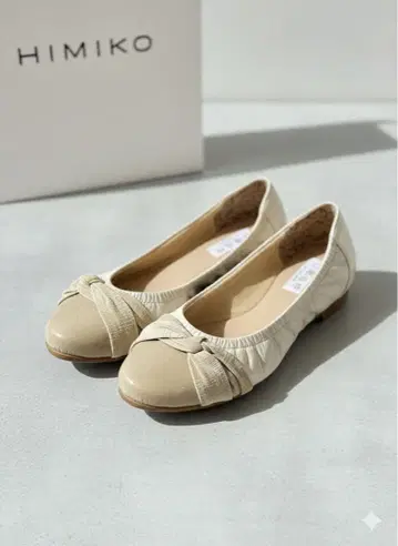 새상품급 HIMIKO  개더 리본 플랫슈즈 발레 포멀