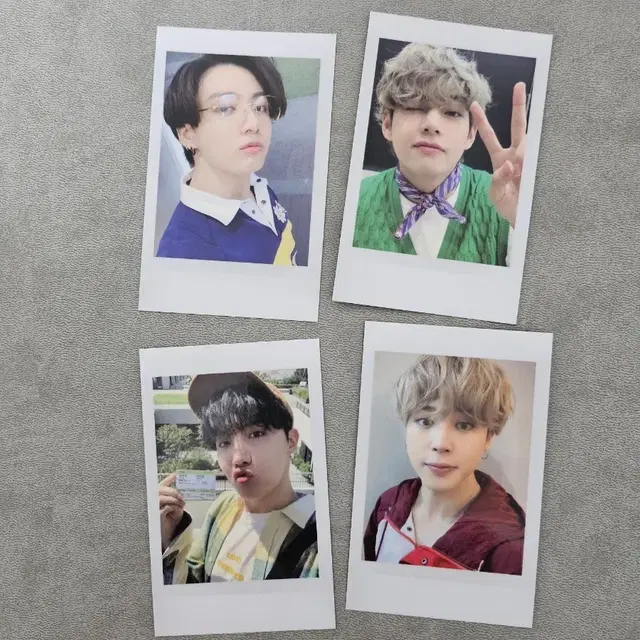 4장 일괄 bts 방탄 시그 폴라로이드 모음