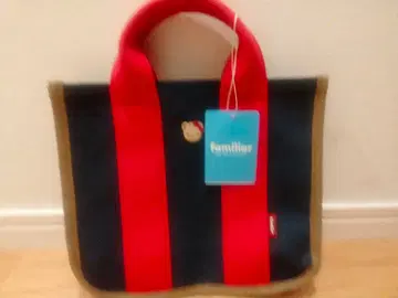 familiar 토트백 네이비/레드 고베 한정판