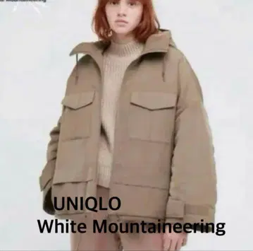 유니클로 화이트 마운티니어링 하이브리드 다운 L 사이즈