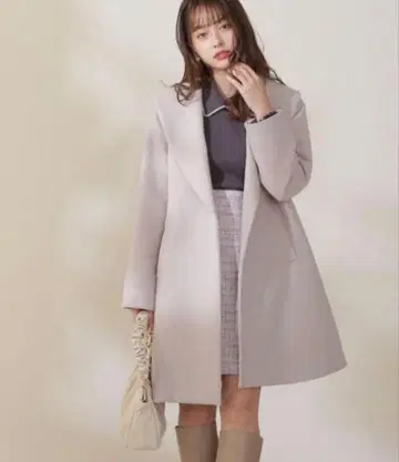 프로포션 바디 드레싱 빅 숄카라 미들 코트