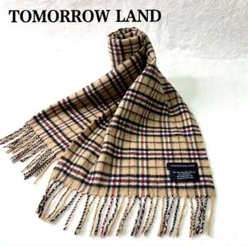 투모로우랜드 머플러 체크 메리노울 캐시미어 프린지 남녀 공용