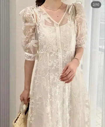 NICE CLAUP 레이스 가운 원피스 F 사이즈