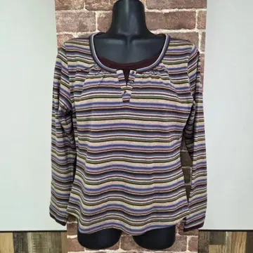 ID-DEBUT 아이디 데뷔 티셔츠 베이지 x 브라운 울 혼방