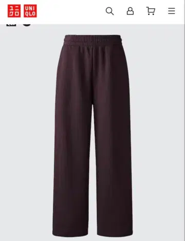 새상품급 UNIQLO:C 맨투맨 와이드 팬츠 와인 M