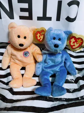 Ty beanie babies 곰 봉제 인형 2개 세트