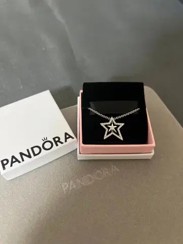 PANDORA 별 모양 목걸이 박스 포함