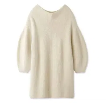 SNIDEL 크림색 오프숄더 니트 원피스