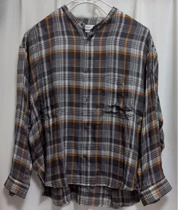 Graphpaper 체크 무늬 오버 사이즈 긴팔 셔츠