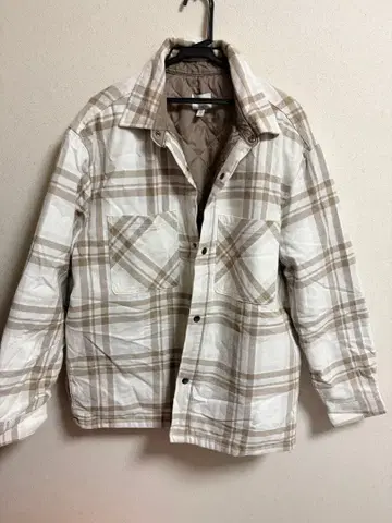 체크 무늬 퀼팅 자켓