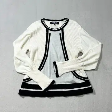 HIROKO BIS 니트 풀오버 울 화이트 9호