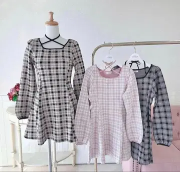 evelyn 체크 핏 OP