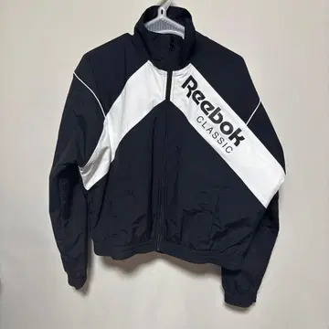 Reebok 나일론 자켓 블랙/화이트
