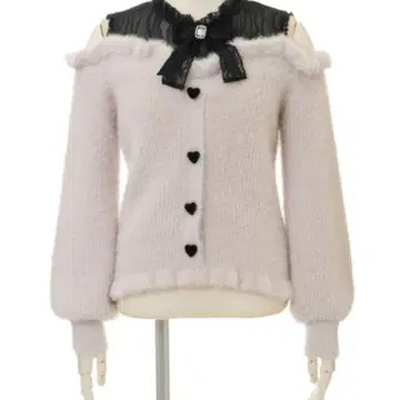 LIZLISA 레이어드 스타일 어깨 트임 니트 핑크 [ 익명 배송 ]