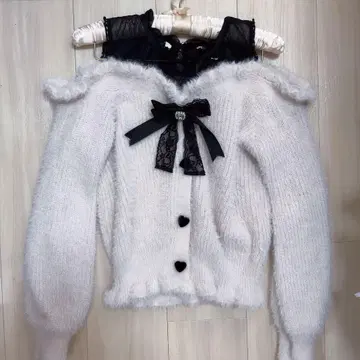 LIZLISA 레이어드 스타일 어깨 트임 니트 핑크 [ 익명 배송 ]