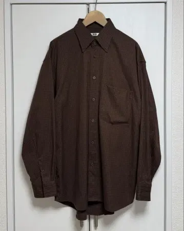 UNIQLO U 트윌 오버 사이즈 체크 셔츠