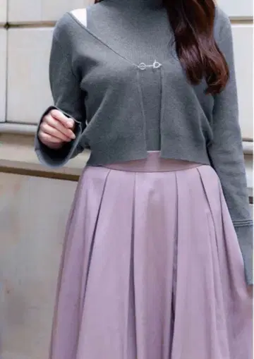 Flared Sleeve Knit Set S