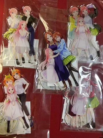 5등분의 신부 무빅 한정판 아크릴 스탠드 5개 세트