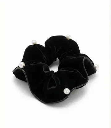 벨벳 펄 스크런치 블랙