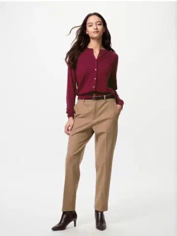 유니클로 웜 스마트 팬츠 L 사이즈 브라운