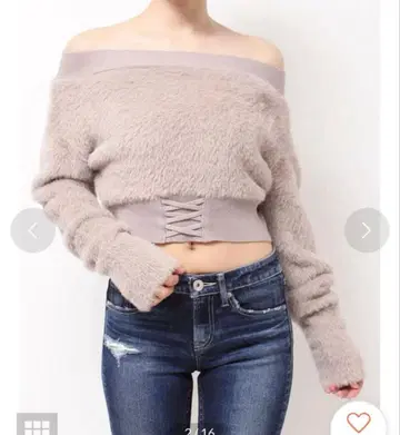 GYDA 2WAY 허리 레이스업 오프숄더 니트탑