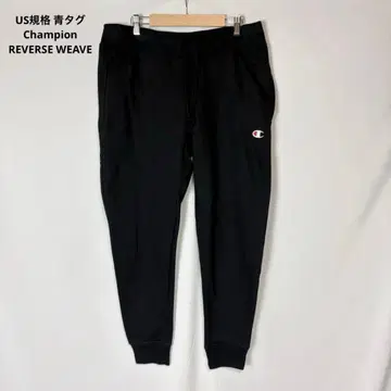 파랑 택 챔피온 리버스 위브 스웨트 팬츠 블랙 M(JP L)