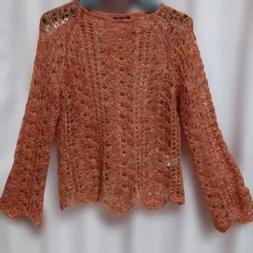 YUKI TORII 시스루 니트 멀티 컬러 오렌지 믹스 긴팔 9