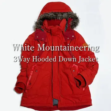 단종 화이트 마운티니어링 3Way 다운 자켓 후드 부착 새상품급