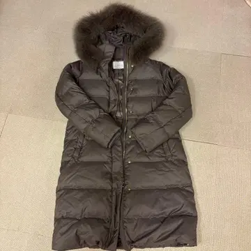 브라운 퍼 포함 롱 다운 자켓 36