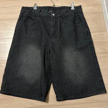 블랙 데님 숏팬츠