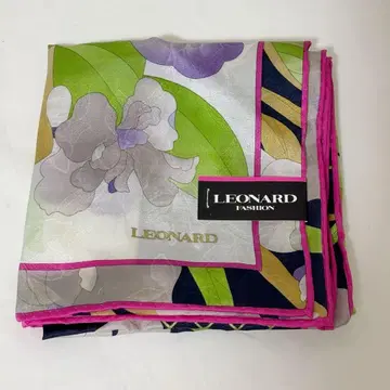 LEONARD 꽃무늬 스카프 손수건 대형 손수건 실크 일본제