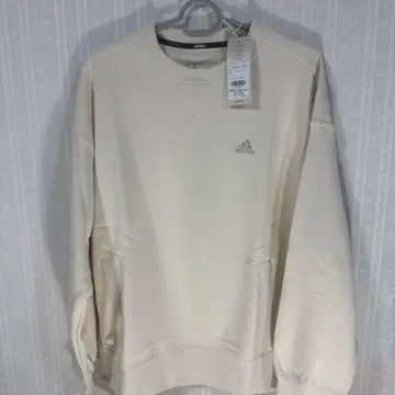 새상품, 미사용 adidas 트레이닝복/맨투맨 L 사이즈 크림 라인 없음