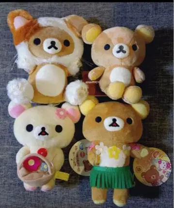 리락쿠마 코리락쿠마 봉제 인형 마스코트 4점 세트