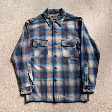 pendleton 블루 베이지 섀도우 체크 플란넬 셔츠