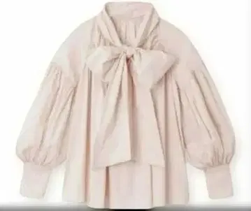 snidel 볼륨 보타이 블라우스 핑크 리본