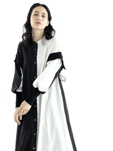 osmosis 2way 리브 절개 원피스