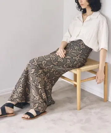 TODAYFUL Jacquard Leaf Pencilskirt