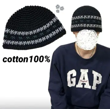 코튼 100% 니트 스타일 모자