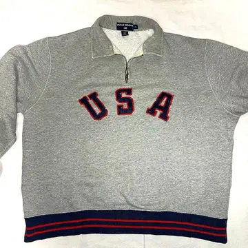 PORO SPORT USA 디자인 하프 지퍼 맨투맨