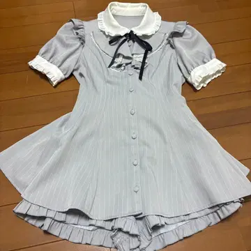 시크릿허니 그레이 스트라이프 셋업