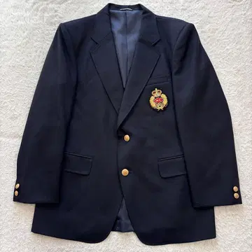 McGREGOR 맥레거 네이비 블레이저 골드 버튼 엠블럼 자수 패치