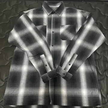 플란넬 셔츠 블랙 화이트 체크