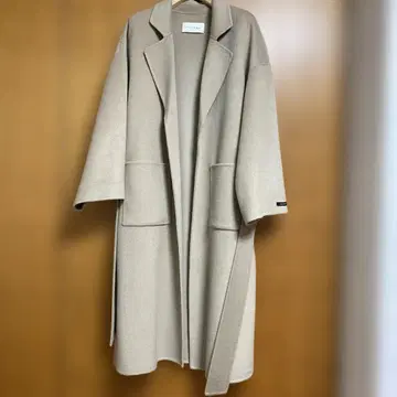 na.e 베이지 롱 코트 핸드메이드