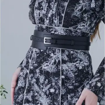 riu 2way fake leather wide belt