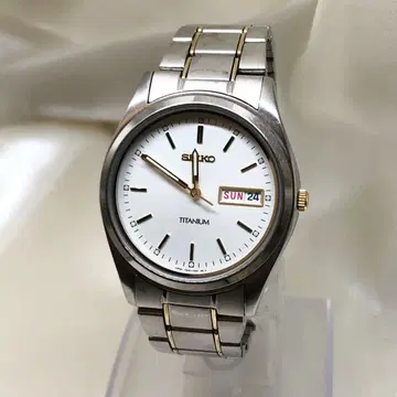 [ 작동품 ] SEIKO 세이코 TITANIUM 쿼츠 손목시계 데이트