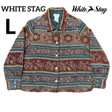 [레어] 1990년대 꽃무늬 자켓 White Stag L 사이즈