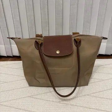 베이지 나일론 토트백